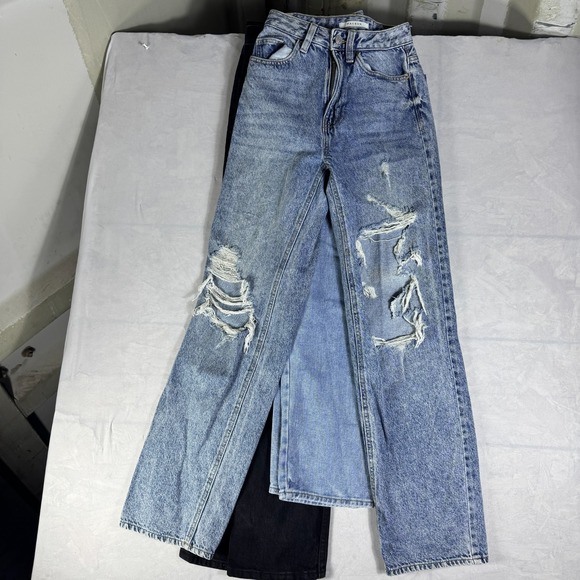 Abercrombie & Fitch, Pacsun Denim - Abercrombie & Fitch Pacsun Womens Jeans Blue Black Ultra High Rise 24 Lot Of 3